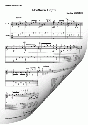 Northern Lights (sheet music + TAB)