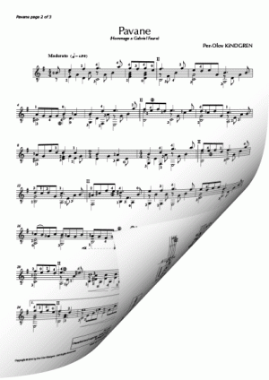 Pavane (Hommage a G. Fauré) (Sheet music)