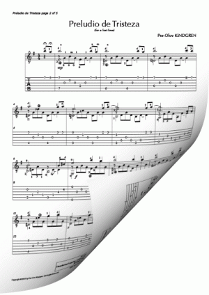 Preludio de Tristeza (Sheet music + TAB)