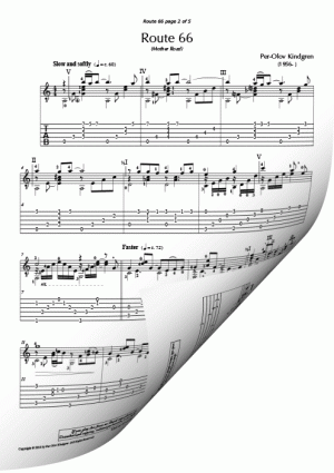 Route 66 (sheet music + TAB)
