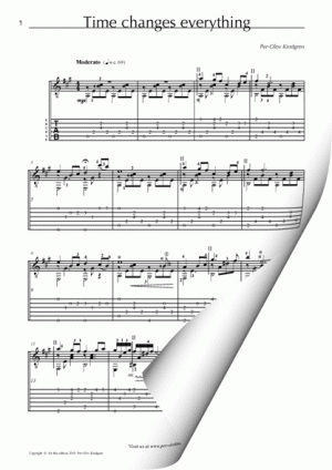 Time Changes Everything (Sheet music + TAB)