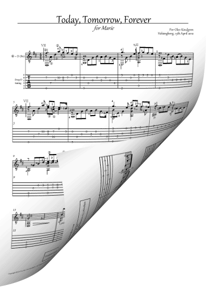 Today, Tomorrow, Forever (Sheet music + TAB)