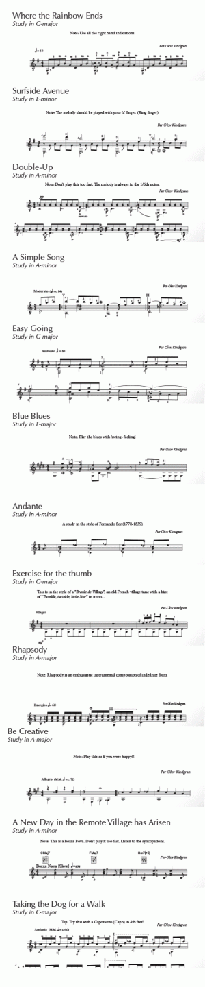 Kindgren: Twelve Intermediate Studies (sheet music)