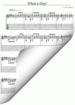 What a Day (sheet music + TAB)
