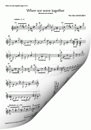 When we were Together (sheet music)