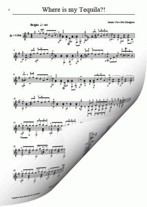 Where is my Tequila (sheet music)