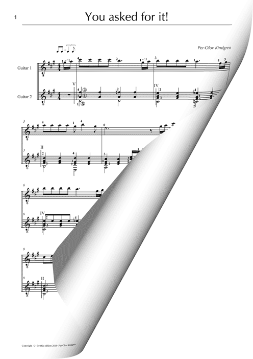 You asked for it for 2 guitars (Sheet music)