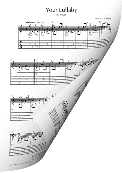 Your Lullaby (Sheet music + TAB)