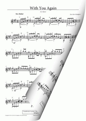 With You Again (sheet music)