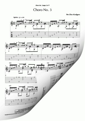 Choro No. 3 (sheet music + TABs)