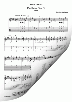 Psallein No. 3 (sheet music + TABs)