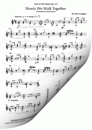 Slowly We Walk Together  (sheet music)