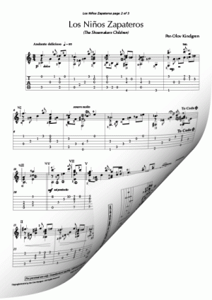 Los Niños Zapateros (The Shoemaker's Children) (sheet music + TAB)
