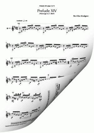 Prelude XIV in D (sheet music)