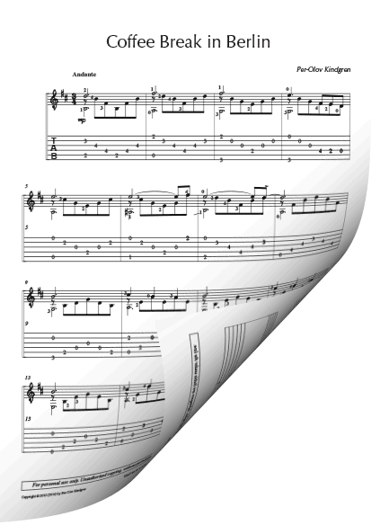 Coffee Break (13 pieces) (sheet music + TABs) - Image 3