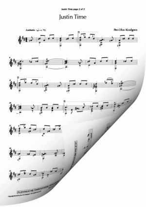 Justin Time (sheet music)