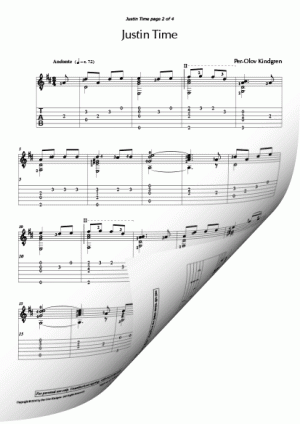 Justin Time (sheet music + TAB)