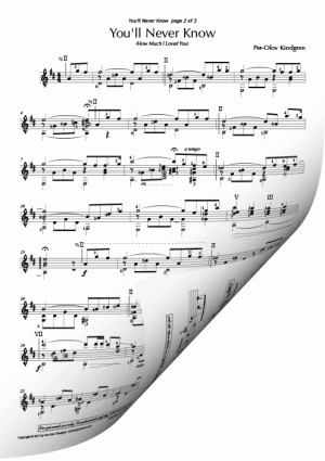 You'll Never Know (sheet music)