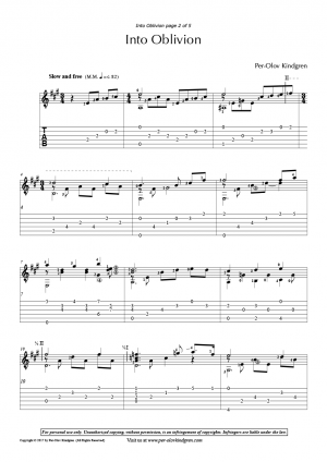 Into Oblivion (Sheet Music + TAB)