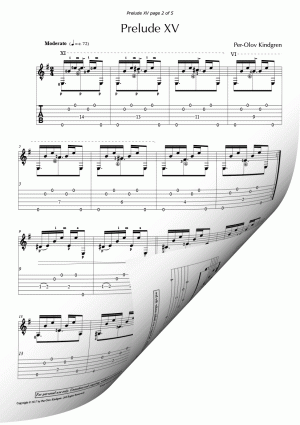 Prelude XV (Sheet Music + TAB)
