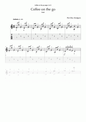 Coffee On The Go (sheet music + TAB)