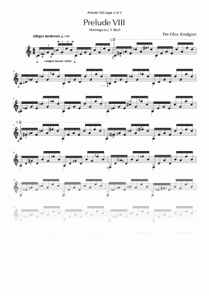 Prelude VIII (sheet music)