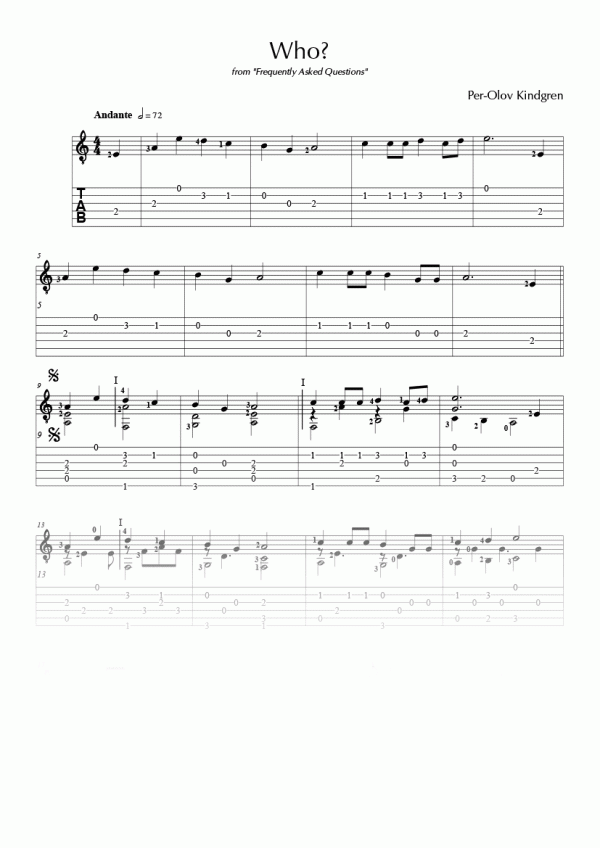 Frequently Asked Questions (FAQ) (sheet music + TABs) - Image 3