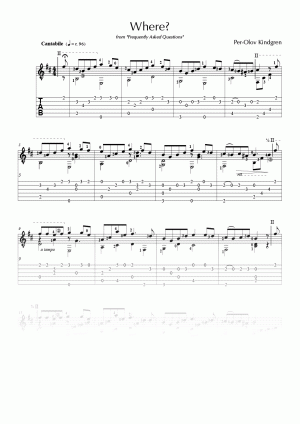 Frequently Asked Questions (FAQ) (sheet music + TABs)
