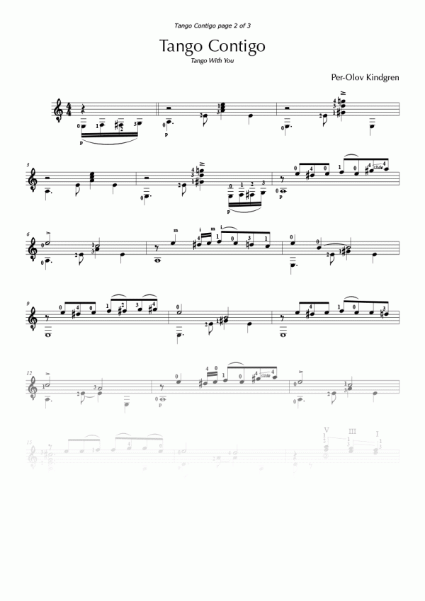 Tango Contigo (sheet music)