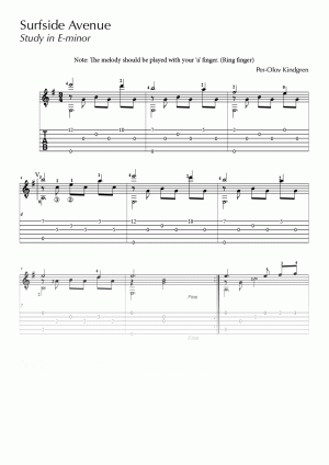 Kindgren: Twelve Intermediate Studies (sheet music + TABs)