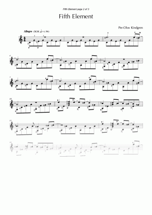 Fifth Element (sheet music)