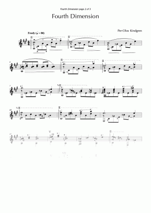 Fourth Dimension (sheet music)