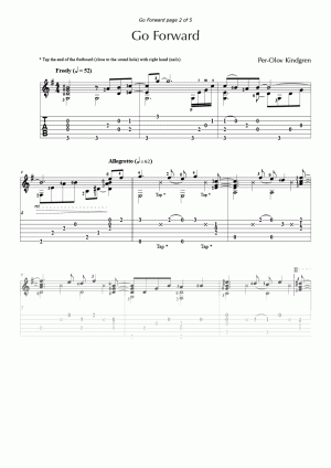 Go Forward (sheet music + TABs)