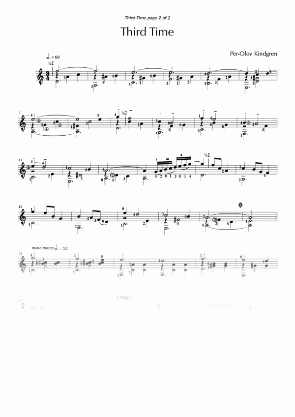 Third Time (sheet music)