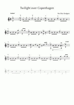 Twilight over Copenhagen (sheet music)