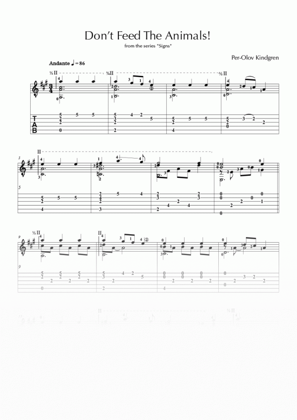 Signs Op. 16 No. 1-6 (sheet music + TAB) - Image 3