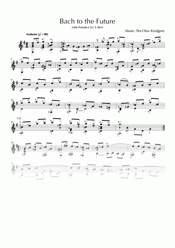 Bach to the Future (sheet music)