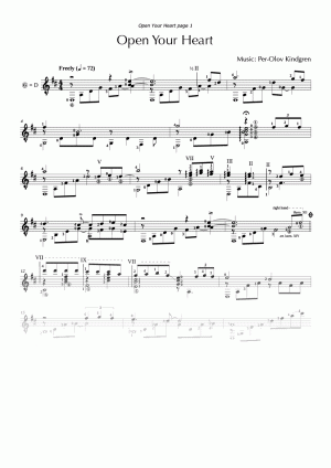 Open Your Heart (sheet music)