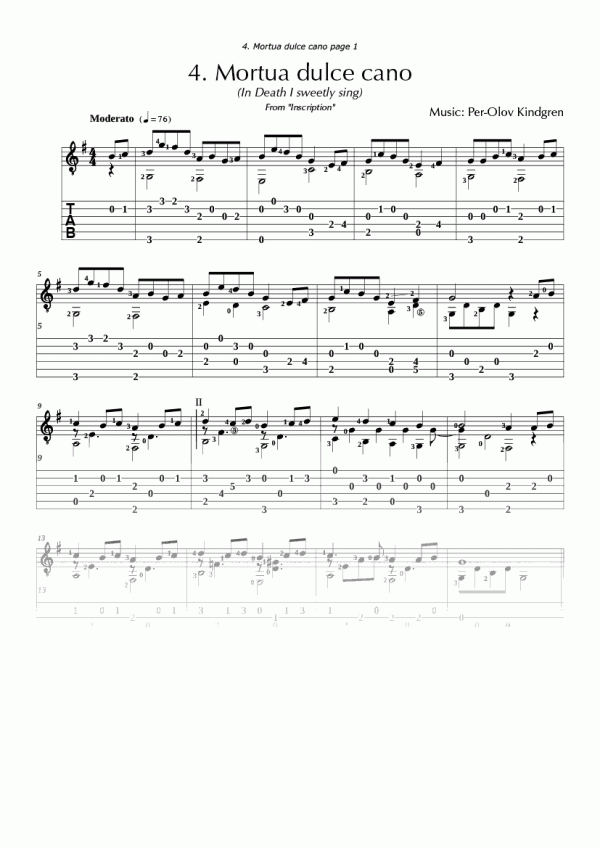 Inscription (sheet music + TABs) - Image 4