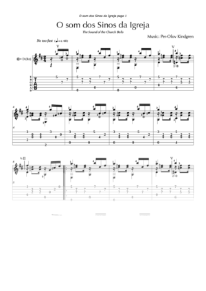 O som dos Sinos da Igreja (sheet music +TAB)