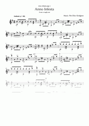 Anno Infesta (It was a rough year) (sheet music)