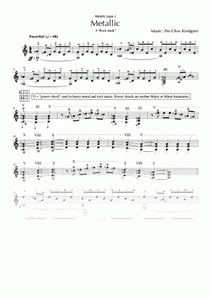 Metallic (sheet music)