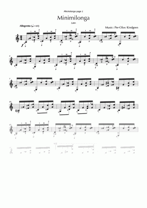Minimilonga (sheet music)