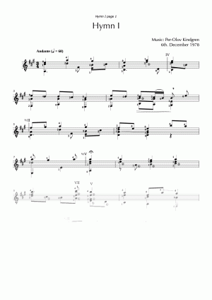 Three Hymns (sheet music)