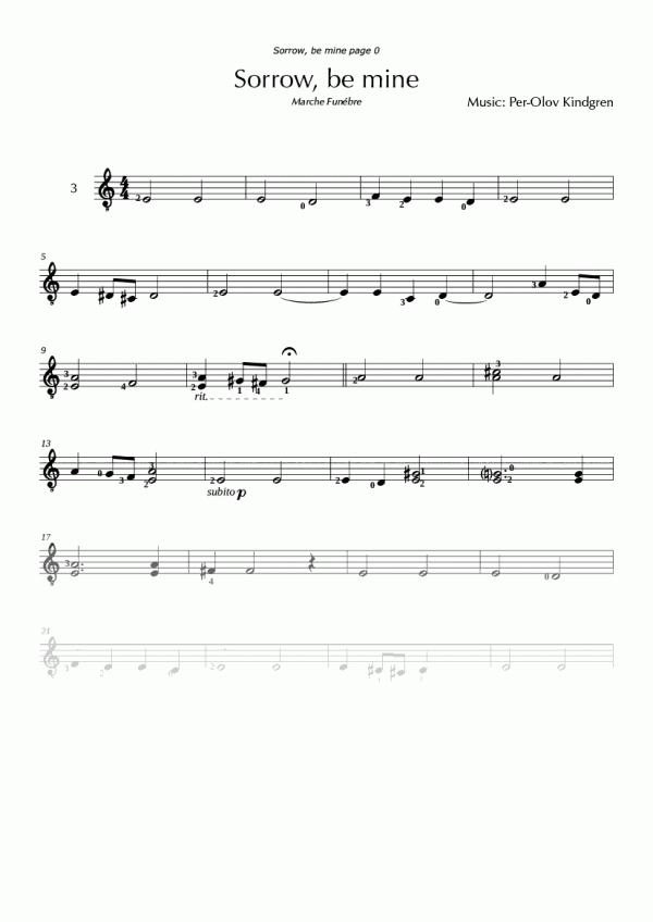 Sorrow be mine for 4 guitars (sheet music) - Image 5