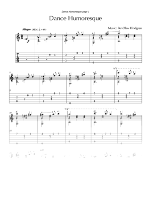 Dance Humoresque (sheet music + TABs)