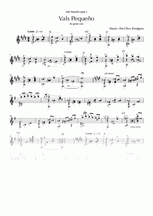 Vals Pequeño (sheet music)
