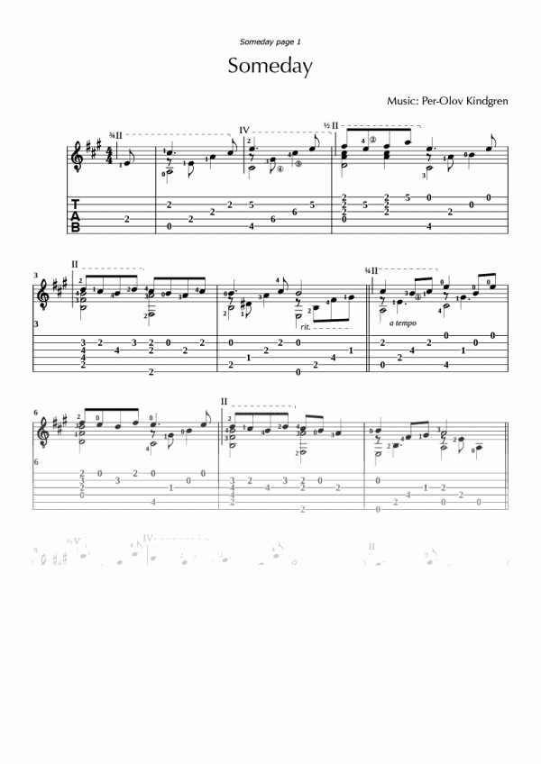 Someday (sheet music + TAB)