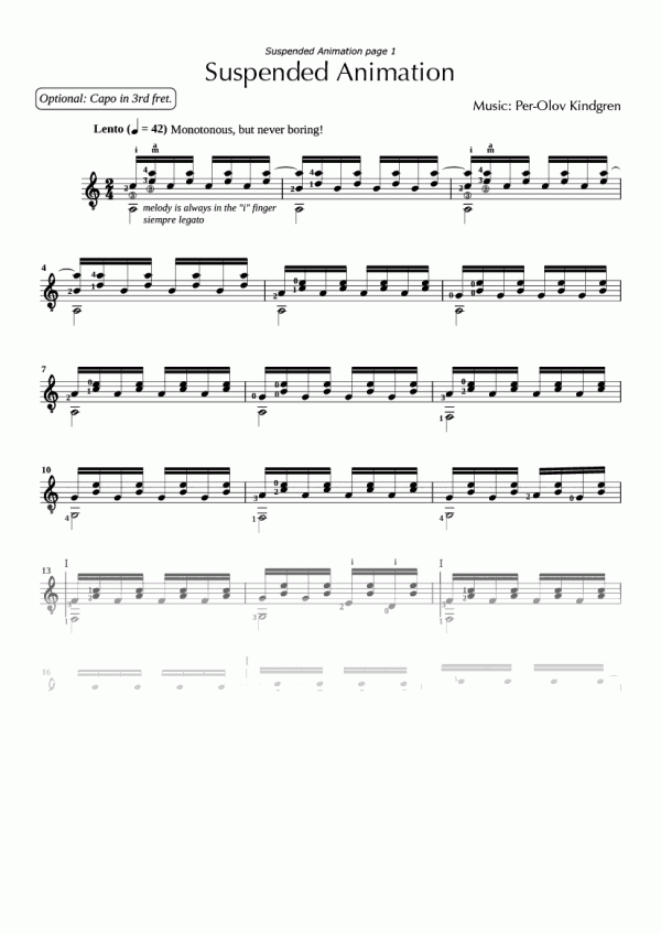 Suspended Animation (sheet music)