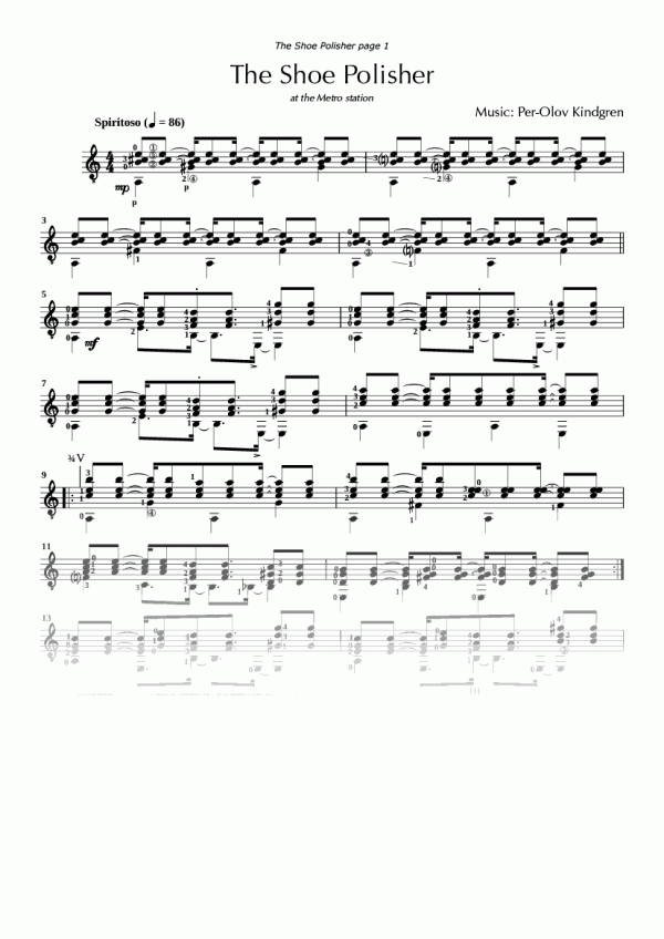 The Shoe Polisher (sheet music)